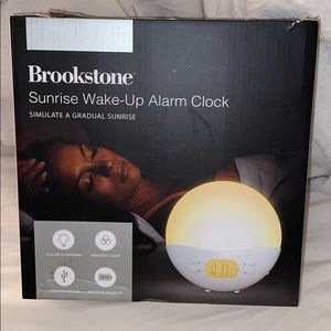 brookstone wake me alarm clock